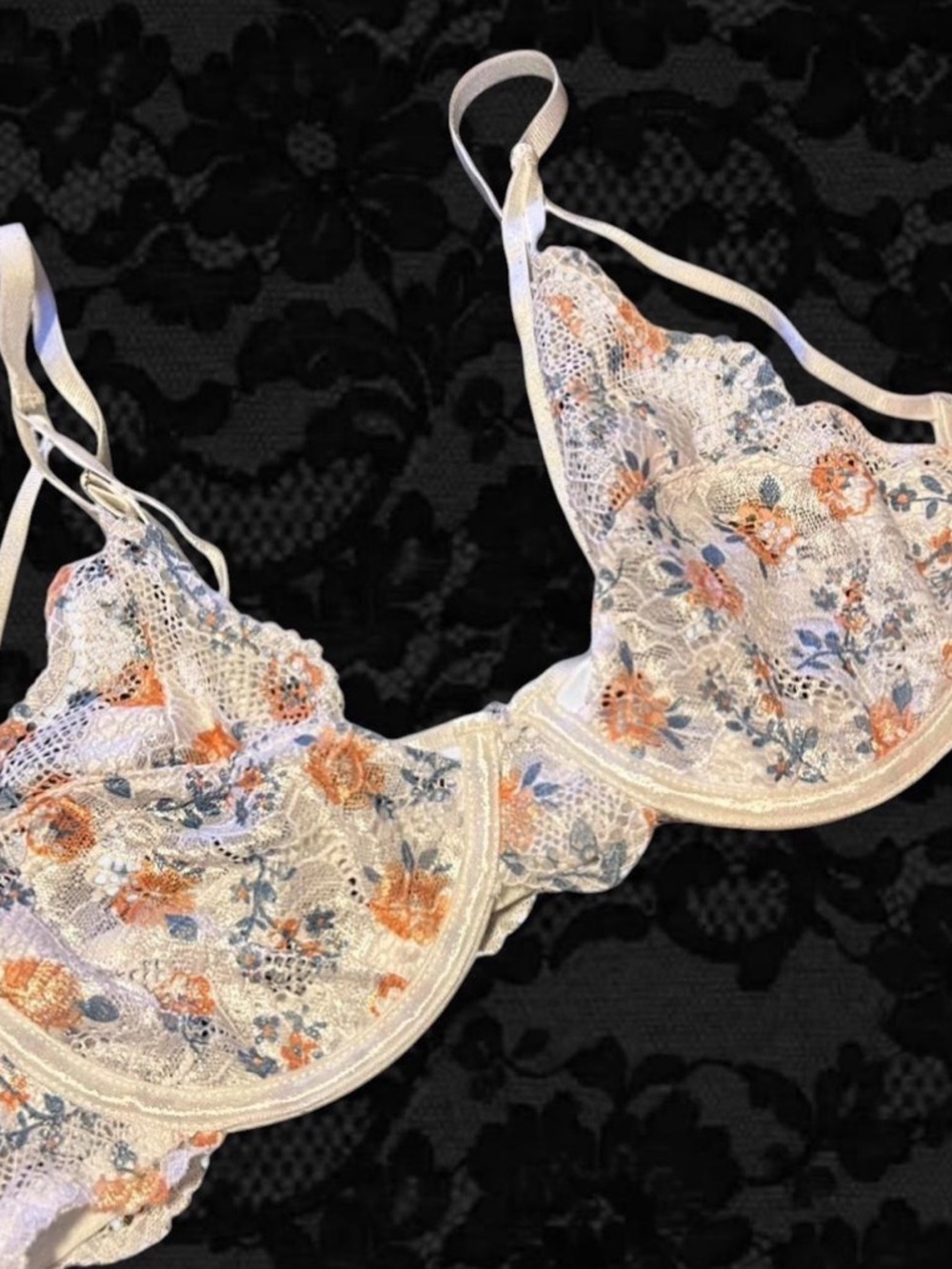 Adorablee Floral Lace Underwire Bra <33
